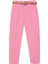 Pembe Hasır Kemerli Pantolon 1
