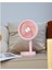 Pembe Taşınabilir Mini USB Fan, 4 Kademe Dönebilen, Lityum Şarjlı, Ev ve Ofis Kullanımı 2