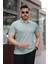 Erkek Yakalı Kagi Kumaş Kısa Kollu T-Shirt 1