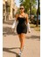 Kadın Asimetrik Askılı Mini Kaşkorse Bodycon Tulum 1