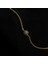 Gold Renk Oval Taşlı Bileklik 1