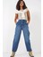 6688 Yüksek Bel Baggy Kot Pantolon - Lacivert 3