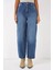 6688 Yüksek Bel Baggy Kot Pantolon - Lacivert 4