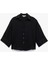 Krep Kumaş 3/4 Kollu Oversize Gömlek 1