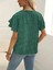 Kadın Kısa Kollu Kolları Volanlı Baskılı Süprem Bluz 2