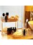 Makyaj Organizeri Kozmetik Aksesuar Düzenleyici Banyo Rafı Seti Amber Sarı (2 Katlı + Tek Katlı) 1