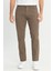 Texas Authentic Slim Fit Dar Kesim Normal Bel Bej Esnek Pantolon 3