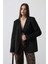 Önü Bağlamalı Blazer Ceket - Siyah 1