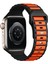 Apple Watch 10 9 8 7 6 Se Ultra Uyumlu 42 44 45 46 49MM Çift Renk Bakla Desen Hibrit Silikon Kordon 2