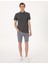 Erkek Gri Slim Fit %100 Pamuk Kıvrılmaz Amerikan Pike Polo Yaka Basic Tişört 50306154-VR024 4