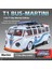 1:24 Volkswagen T1 Otobüs Körfez Yağı Martini Low Ride Geniş Gövde Modifiye Alaşım Metal Pres Döküm Model Araba Ses ve Işık Hobi Hediyeler Çocuk (Yurt Dışından) 1