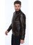 Hakiki Deri Siyah Jack Omuz Işlemeli Erkek Deri Ceket 4