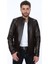 Hakiki Deri Siyah Jack Omuz Işlemeli Erkek Deri Ceket 5