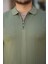 Erkek Yakası Fermuarlı Kısa Kollu T-Shirt 3