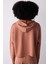 Açık Kahve Kapüşonlu Silky Touch Sweatshirt 6