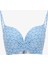 Mavi Geometrik Desenli Push Up Bikini Üstü 6
