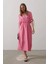 Beli Lastikli Elbise - Pembe 1