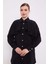 Siyah Volan Detay Düğmeli Gömlek 3