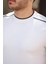 Erkek Omuzlar Çizgi Detaylı Kısa Kollu T-Shirt 3