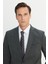 Slim Fit Dar Kesim Mono Yaka Takım Elbise 4