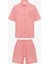 Mara Gömlek Şort Pembe Pijama Takımı 6
