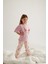Kız Çocuk Pamuklu Kısa Kollu Uzun Pijama Takımı 3