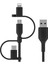 Evrensel Kablo (3'ü 1 Arada Usb-C, Lightning, Micro-Usb Şarj Kablosu) Akıllı Telefonları, Tabletleri, Güç Bankalarını ve Daha Fazlasını Şarj Edin (3,3 Ft/1 M) 1