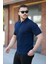 Erkek Fermuarlı Yakalı Kısa Kollu Tshirt 2