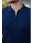 Erkek Fermuarlı Yakalı Kısa Kollu Tshirt 3