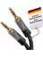 - Aux Kablosu, 3,5mm Jak Kablosu - 1,5m - Kırılmaya Dayanıklı Metal Fişler - 0,3-10M Arasında Mevcut (Ses/kulaklık Kablosu/aux Kablo, Pc/dizüstü Bilgisayar, Araba ve Hifi, Siyah) 1