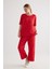 Kadın Plus Size Modal Kaşkorse Uzun Pantolon 3