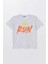 Run Baskılı Penye Şort- T-Shirt Kız-Erkek Takım - Coppa - Gri - 2 Yaş - FRND00000002-9 6