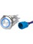 Krom LED Buton Mavi 15A 22MM 12V-24V On(Yaylı)-Off 1