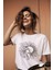 Zuno Kadın Comfort Fit Güneş ve Kadın Baskılı T-Shirt 1