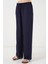 Geniş Paça Keten Pantolon 6735 - Lacivert 2