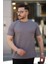 Erkek Ağaç Kabuğu Desenli Kısa Kollu T-Shirt 1