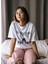 Zuno Kadın Comfort Fit You Are Not Alone Baskılı T-Shirt 1