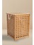 Doğal Bambu Kapaklı Çamaşır Sepeti 45 cm x 62 cm 2