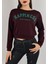 Baskılı Crop Sweat Mor - 0135.159. 1