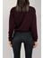 Baskılı Crop Sweat Mor - 0135.159. 2