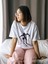 Zuno Kadın Comfort Fit Catch Me Baskılı T-Shirt 1