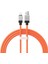 Coolplay Serisi Hızlı Şarj Kablosu USB To Ip 2.4A, 1m, Turuncu 1