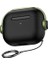 Labs Airpods 3 Djpods Sert Malzemeli Kilitli Kapak Askı Aparatlı Airpods 3 Uyumlu Kılıf (Siyah - Koyu Yeşil) 3
