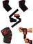 Antrenman Dirsekliği + Lifting Straps + Wrist Wraps + Knee Wraps Diz Bandajı 4'lü Set 1