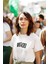 Zuno Kadın Comfort Fit Love Baskılı T-Shirt 1