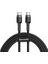 Cafule, 3.0 A Usb-C & Usb-C Şarj & Data Aktarımı Kablosu, Flash/hızlı Şarj, 1 Metre, Gri/siyah, Catklf-Gg1 3