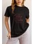 Zuno Kadın Comfort Fit Keep Calm Baskılı T-Shirt 1