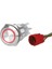 Krom LED Buton Kırmızı 15A 19 mm 12-24V On(Yaylı)-Off 1