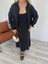 Kadın Gömlek Elbise Takım Siyah 2