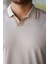 Erkek Ekru Polo Yaka %100 Pamuk Tişört - 2531 3